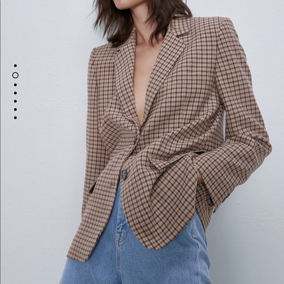 Zara Oversized Plaid Blazer - Picture 7 of 11